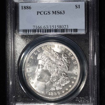 1886 MORGAN DOLLAR PCGS MS-63