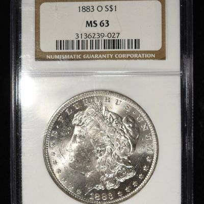 1883-O MORGAN DOLLAR NGC MS63