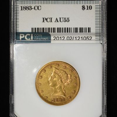 1883-CC $10 LIBERTY GOLD PCI AU/BU