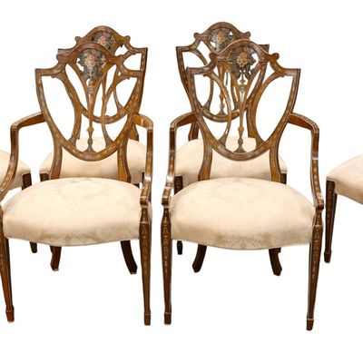 Sale Photo Thumbnail #15: Awesome set 6 Drexel Heritage Adams Dining Chairs