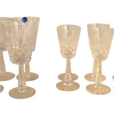 Sale Photo Thumbnail #265: 10 pieces Galway Crystal stemware glasses