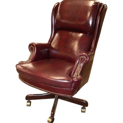 Sale Photo Thumbnail #128: Quality Leather Swivel Adjustable Office Chair