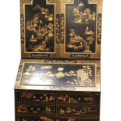 Sale Photo Thumbnail #18: Maitland-Smith Style Chinoiserie 2pc Secretary