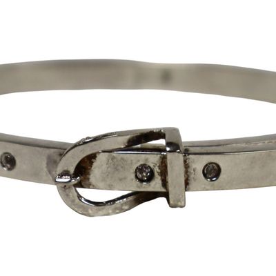 Sale Photo Thumbnail #313: Vtg sterling silver buckle bracelet 2.25" .63 ozt