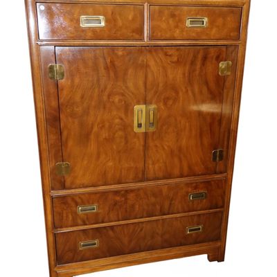 Sale Photo Thumbnail #38: VTG Drexel Hrtg Dynasty Walnut Gentlemans Chest