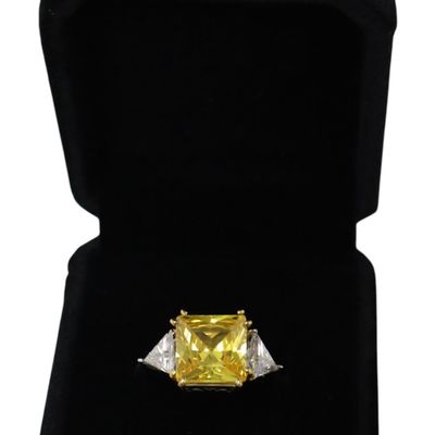 Sale Photo Thumbnail #315: 4.0ct SAPHY 1.0ct dia & moissanite 14k ring