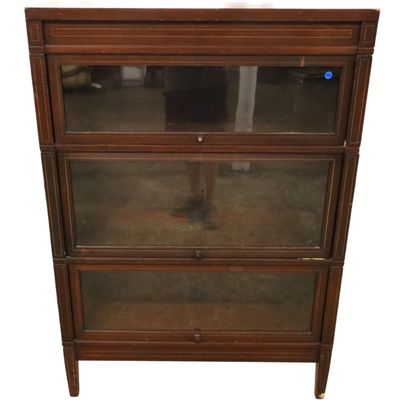 Sale Photo Thumbnail #157: Globe Wernicke 3 Stack Barrister Bookcase Mah