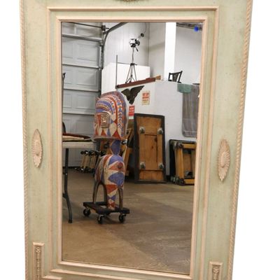 Sale Photo Thumbnail #170: Federal Style Seafoam Blue Carved Wall Mirror