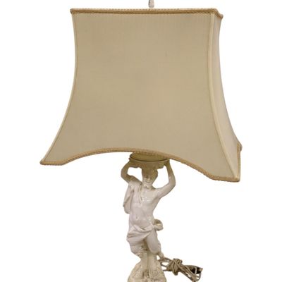 Sale Photo Thumbnail #212: VTG Classical Deity Porcelain Figural Lamp