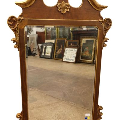 Sale Photo Thumbnail #172: LeBarge Chippendale Shell Beveled Gesso Mirror