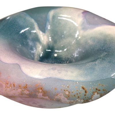 Sale Photo Thumbnail #272: Vintage Tony Evans Signed Raku Art Pottery Bowl