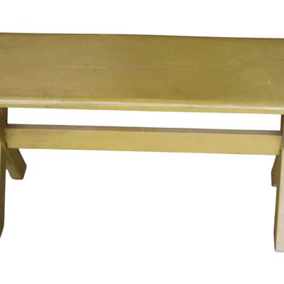Sale Photo Thumbnail #97: Semi Antq Primitive Cross Buck Porch Crock Bench