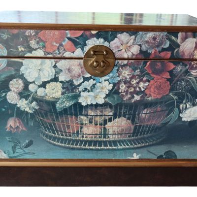 Sale Photo Thumbnail #112: Asian Insp Lift Top Storage Box Custom Chest Coll