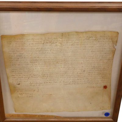 Sale Photo Thumbnail #198: 1787 NJ Vellum Land Deed Burlington Joseph Biddle