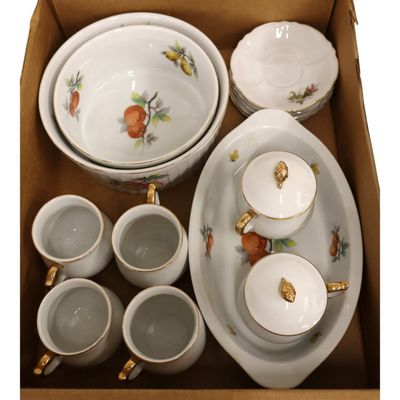 Sale Photo Thumbnail #286: 14pcs fruit decorated porcelain china
