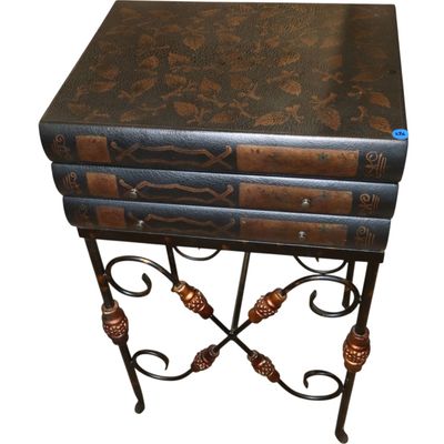 Sale Photo Thumbnail #160: Collezione Europa Painted 2 Drawer Iron Stand
