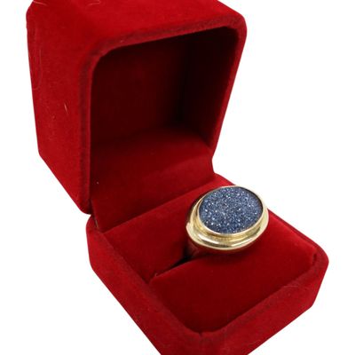 Sale Photo Thumbnail #298: Blue druzy quartz  modernist ring Ozcan Tasci