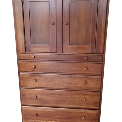 Sale Photo Thumbnail #59: VTG Lane Cherry Gentlemans Chest 2-Dr 5-Dr