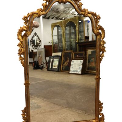 Sale Photo Thumbnail #169: Antq FR Crvd Wood & Gesso Wall Mirror Ornate