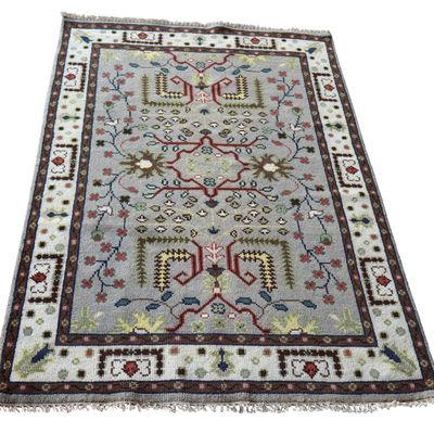 Sale Photo Thumbnail #117: Hand stitched wool rug 72"l x 47"w