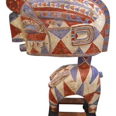 Sale Photo Thumbnail #226: Traditional Baga artisans subtractive sculpture
