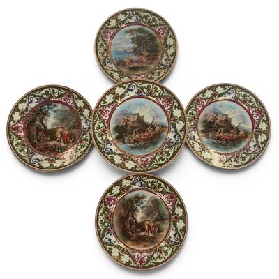 Sale Photo Thumbnail #231: 13 Cozzi & Co. Venetian Porcelain Plates
