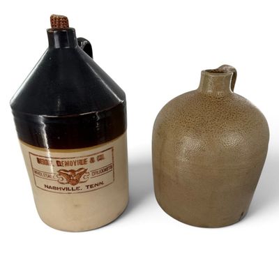 Sale Photo Thumbnail #252: Berry Demoville Nashville Advertising Jug and Stoneware Jug