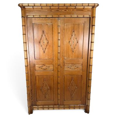 Sale Photo Thumbnail #221: English Aesthetic Movement Bamboo Wardrobe