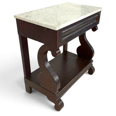 Sale Photo Thumbnail #287: American Empire Mahogany Marble-Top Washstand