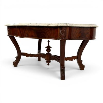 Sale Photo Thumbnail #193: Victorian Marble-Top Coffee Table