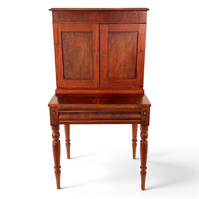 Sale Photo Thumbnail #201: American Sheraton Figured Mahogany Plantation Desk