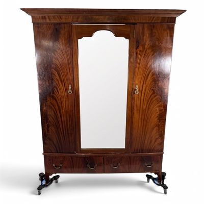 Sale Photo Thumbnail #248: William IV Flame Mahogany Wardrobe