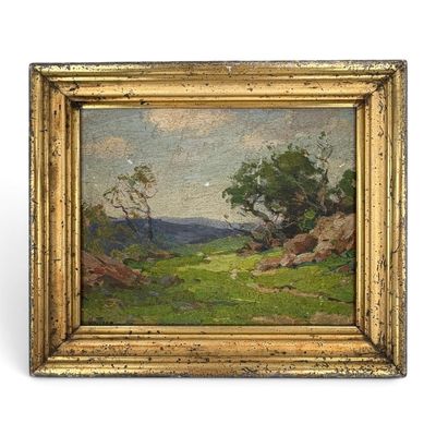 Sale Photo Thumbnail #50: Oil on Board, Walter C. Hartson Summer, Berkshires