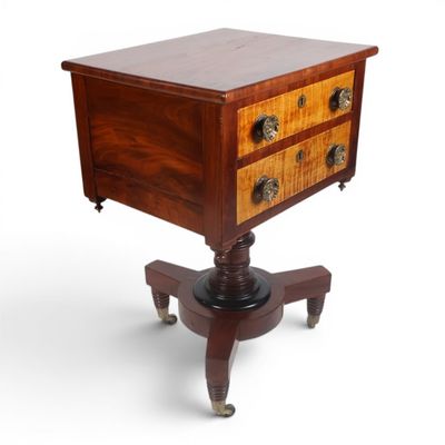 Sale Photo Thumbnail #24: American Classical Mixed-Wood Work Table