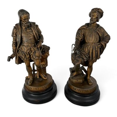 Sale Photo Thumbnail #289: Michelangelo and Benvenuto Cellini Figures