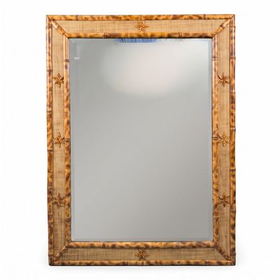 Sale Photo Thumbnail #225: Bamboo and Woven Fiber Beveled Wall Mirror
