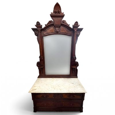 Sale Photo Thumbnail #288: Renaissance Revival Walnut Dresser