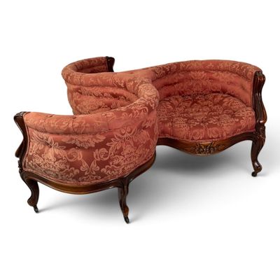 Sale Photo Thumbnail #76: Napoleon III Mahogany Indiscret Sofa