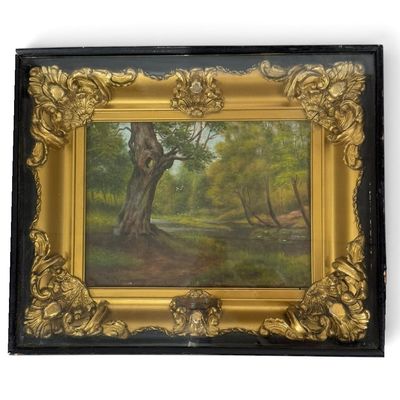 Sale Photo Thumbnail #273: A D Husted Forest Landscape, 1910