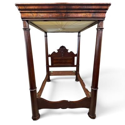 Sale Photo Thumbnail #78: Signed C. Lee Mahogany Full Tester Bed
