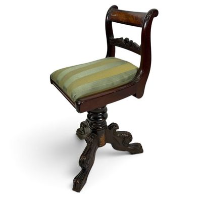 Sale Photo Thumbnail #43: NY Classical Stenciled Piano Stool