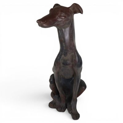 Sale Photo Thumbnail #182: Painted Plaster Greyhound Figure