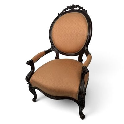 Sale Photo Thumbnail #296: Rococo Revival Oval Back Armchair