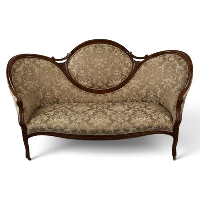 Sale Photo Thumbnail #206: Victorian Walnut Triple-Back Sofa
