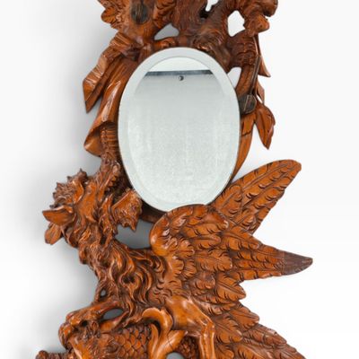 Sale Photo Thumbnail #228: Carved Dragon Mirror and Coat Rack
