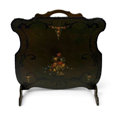 Sale Photo Thumbnail #211: Victorian Floral Leather Firescreen