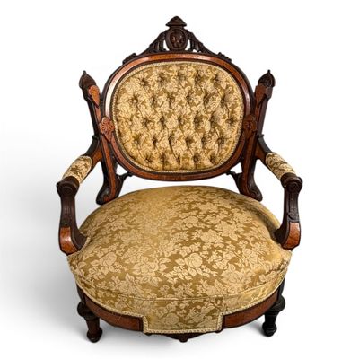Sale Photo Thumbnail #143: Attr. John Jelliff Pair Armchairs
