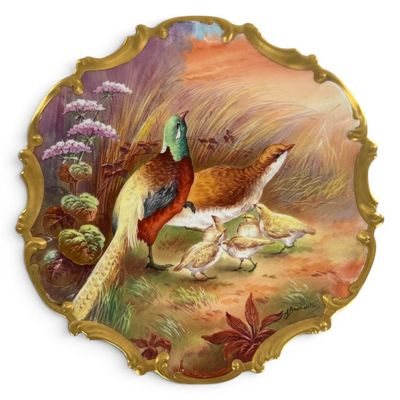 Sale Photo Thumbnail #207: T&V Limoges Pheasant Charger