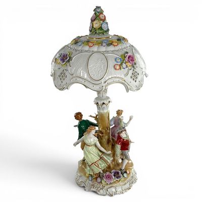 Sale Photo Thumbnail #5: Von Schierholz Figural Porcelain Lamp