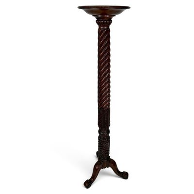 Sale Photo Thumbnail #10: Victorian Carved Mahogany Torchere